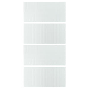 LUNDBRÄSMA 4 panels for sliding door frame, checkered glass, 100x201 cm