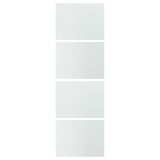 LUNDBRÄSMA 4 panels for sliding door frame, checkered glass, 75x236 cm