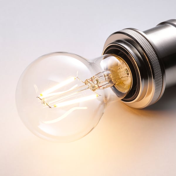 LUNNOM LED bulb E27 150 lumen, globe clear, 60 mm