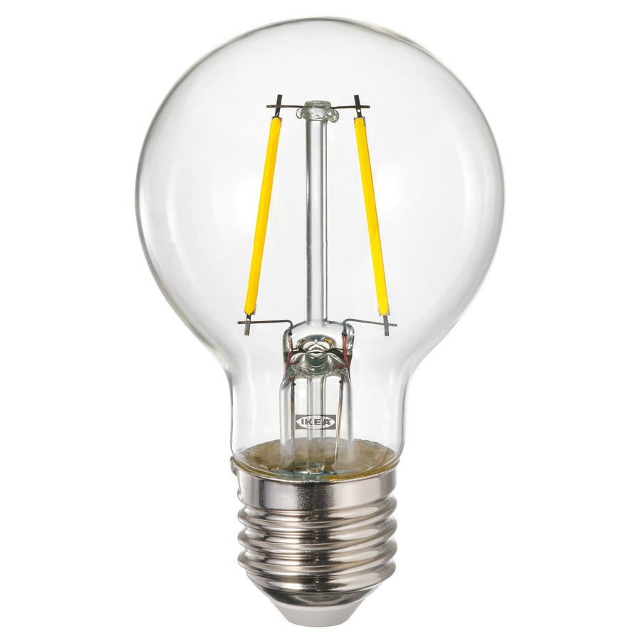 LUNNOM LED bulb E27 150 lumen, globe clear, 60 mm