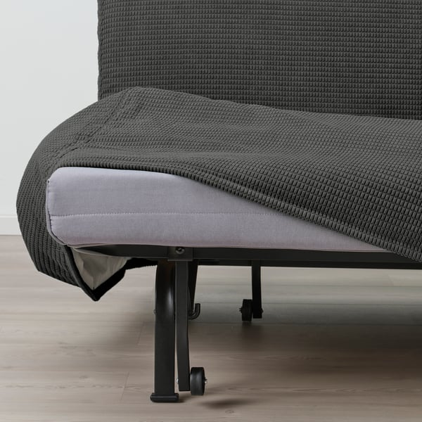 LYCKSELE LÖVÅS 2-seat sofa-bed, Vansbro dark grey, 188x140 cm