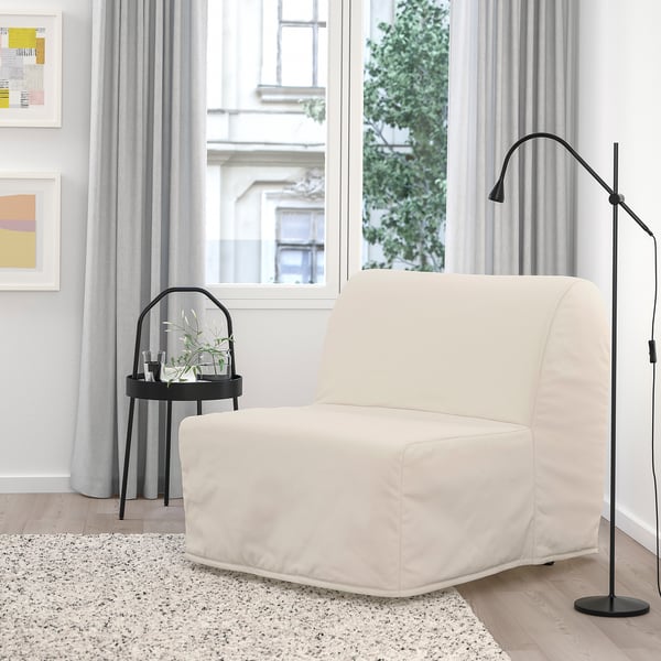 LYCKSELE MURBO chair-bed, Ransta natural, 80x87x100 cm