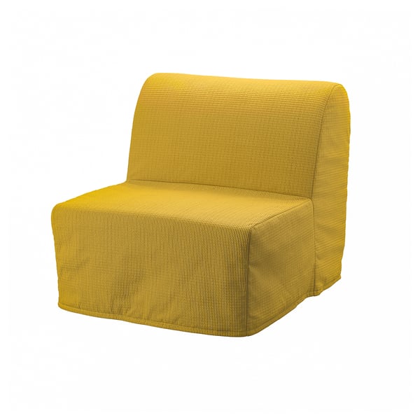 LYCKSELE MURBO chair-bed, Vansbro yellow, 80x87x100 cm