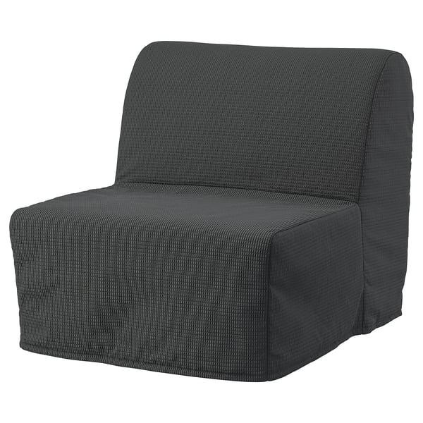 LYCKSELE MURBO chair-bed, Vansbro dark grey, 80x87x100 cm