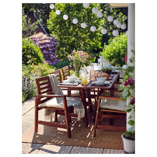 Ikea LYDERSHOLM - Rug flatwoven, in/outdoor, medium brown, 160x230 cm