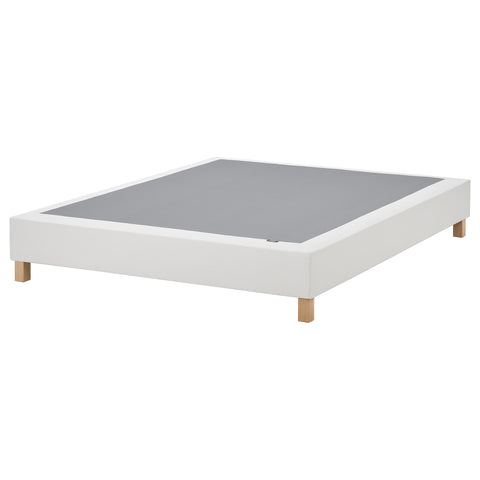 LYNGÖR slatted mattress base, incl leg/white, 160x200 cm