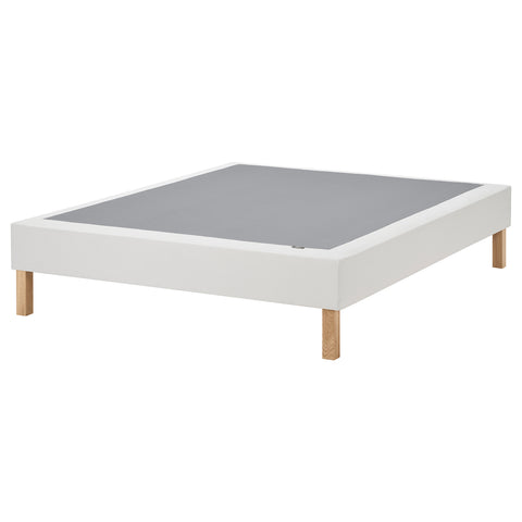 LYNGÖR slatted mattress base, incl leg/white, 140x200 cm