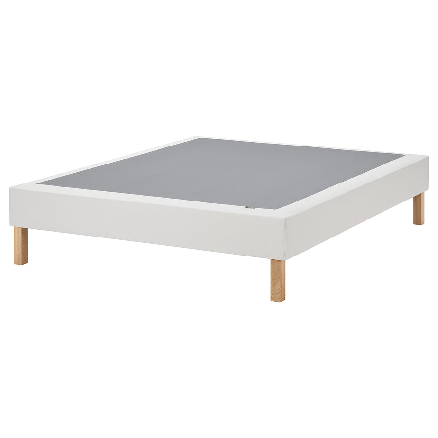 LYNGÖR slatted mattress base, incl leg/white, 140x200 cm