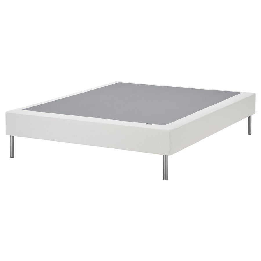 LYNGÖR slatted mattress base, incl leg/white, 160x200 cm