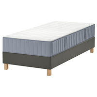 LYNGÖR divan bed, Vågstranda firm/light blue dark grey, 90x200 cm