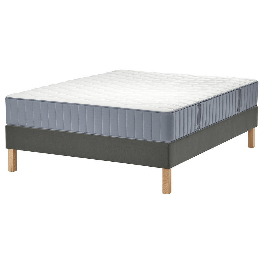 LYNGÖR divan bed, Vågstranda firm/light blue dark grey, 200x140 cm