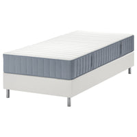 LYNGÖR divan bed, Valevåg firm/light blue white, 90x200 cm