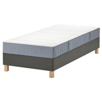 LYNGÖR divan bed, Vesteröy extra firm/light blue dark grey, 90x200 cm
