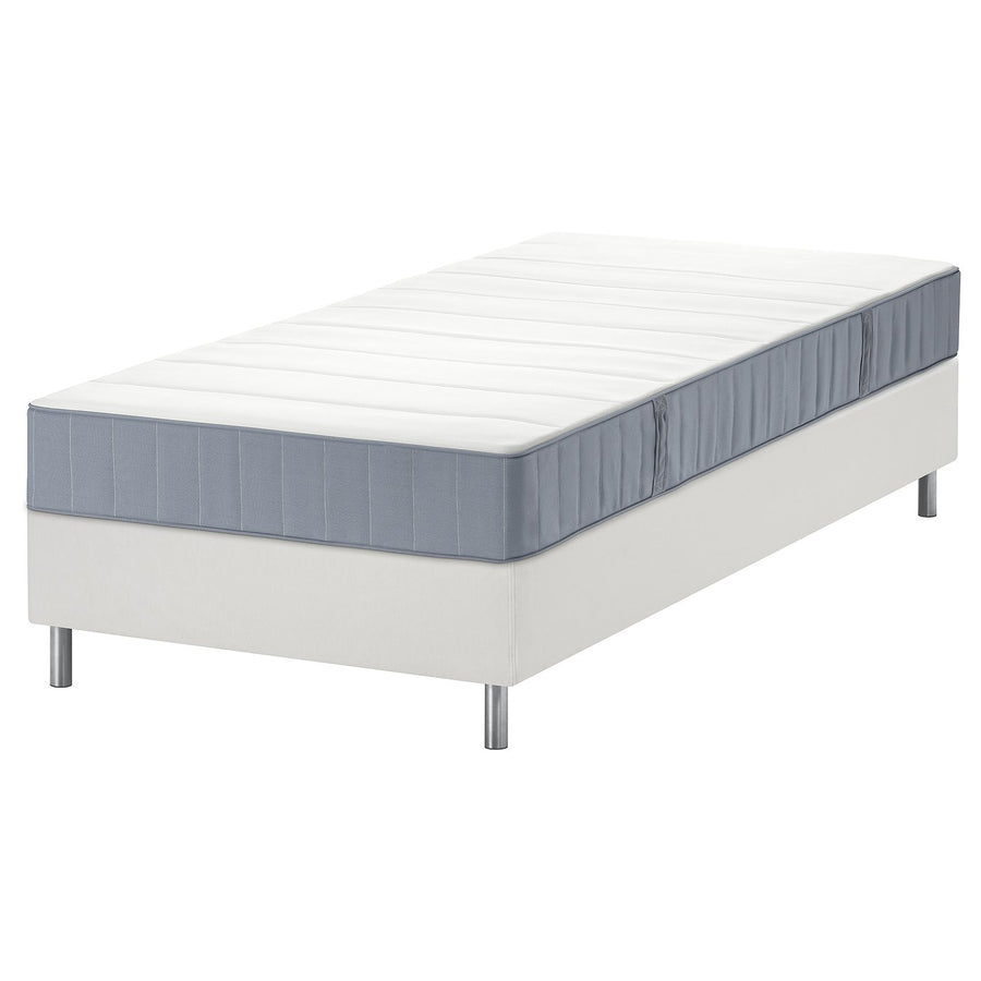 LYNGÖR divan bed, Vesteröy firm/light blue white, 90x200 cm