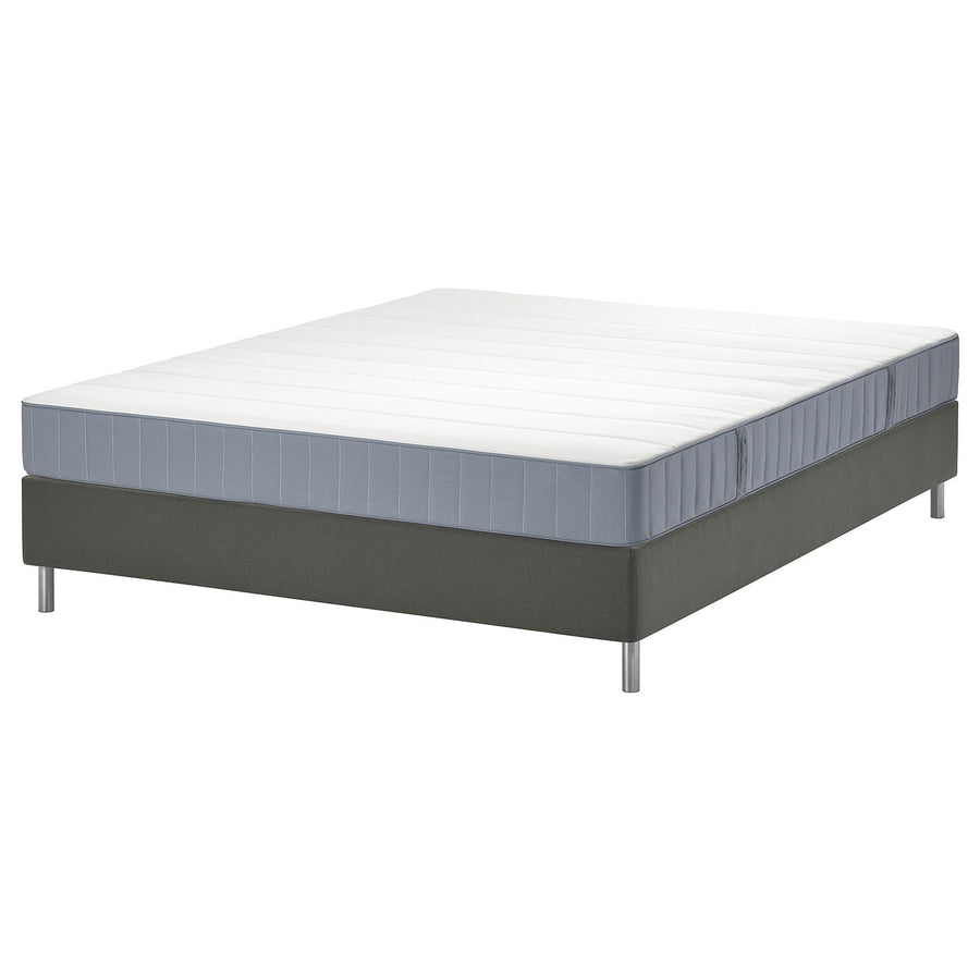 LYNGÖR divan bed, Vesteröy firm/light blue dark grey, 160x200 cm