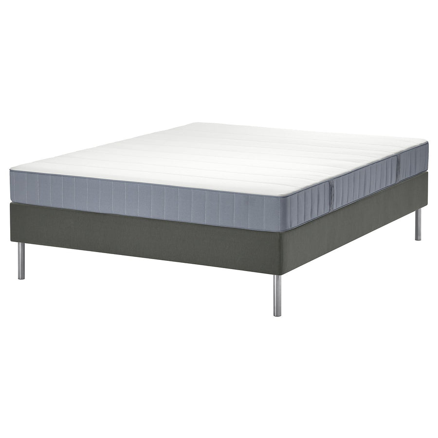 LYNGÖR divan bed, Vesteröy firm/light blue dark grey, 140x200 cm