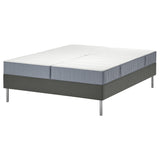 LYNGÖR divan bed, Vesteröy firm/extra firm/light blue dark grey, 160x200 cm
