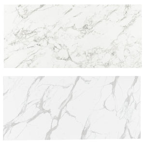 LYSEKIL wall panel, double sided white lively marble effect/white marble effect, 119.6x55 cm