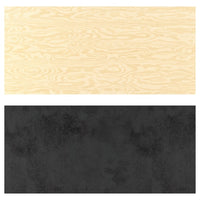 LYSEKIL wall panel, double sided black/plywood effect, 119.6x55 cm