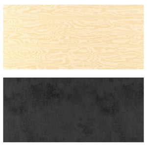 LYSEKIL wall panel, double sided black/plywood effect, 119.6x55 cm