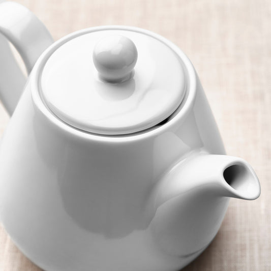 LYSRÄKA teapot, white, 0.8 l