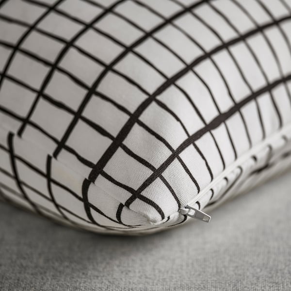MÄSTERROT cushion cover, white/black, 50x50 cm