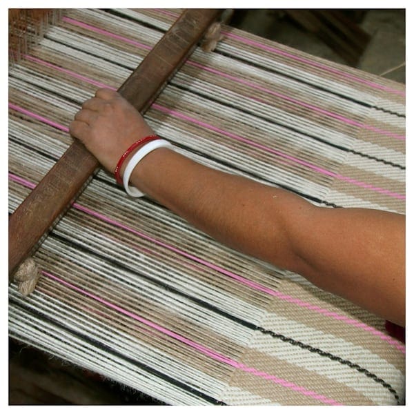 Ikea MÄVINN - Bag, handmade/striped natural