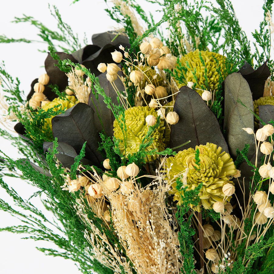 MÄVINN flower bouquet, green/white, 18 cm