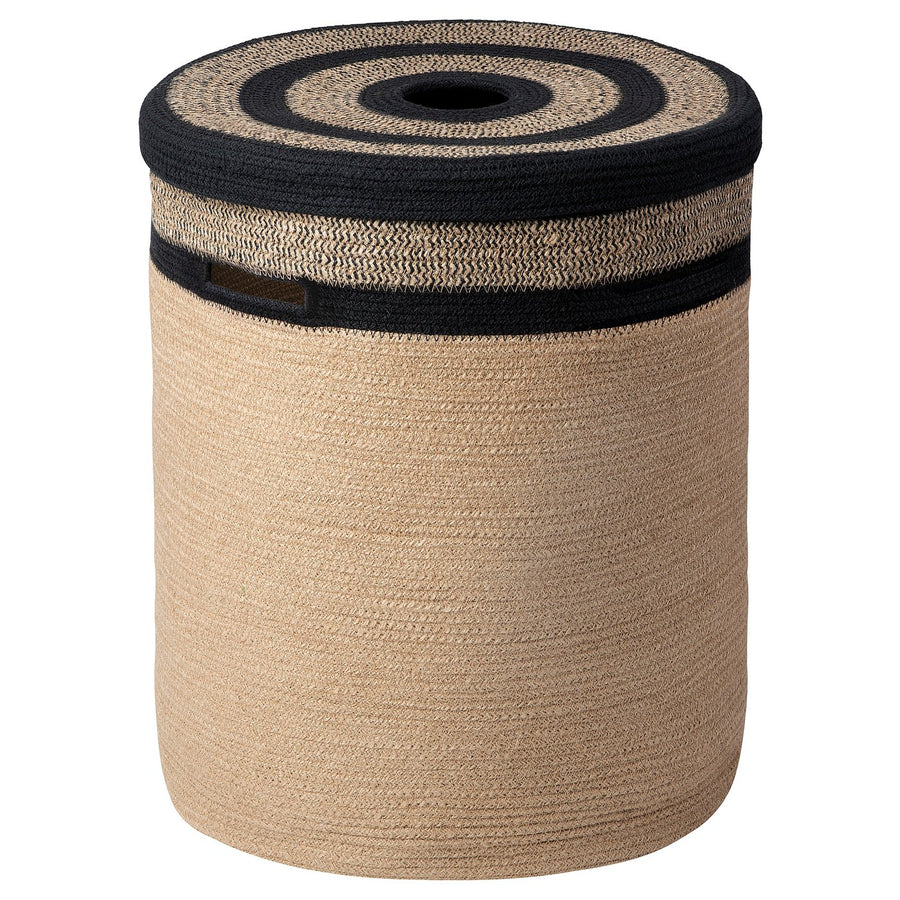 MÄVINN laundry basket, jute/cotton, 40 cm