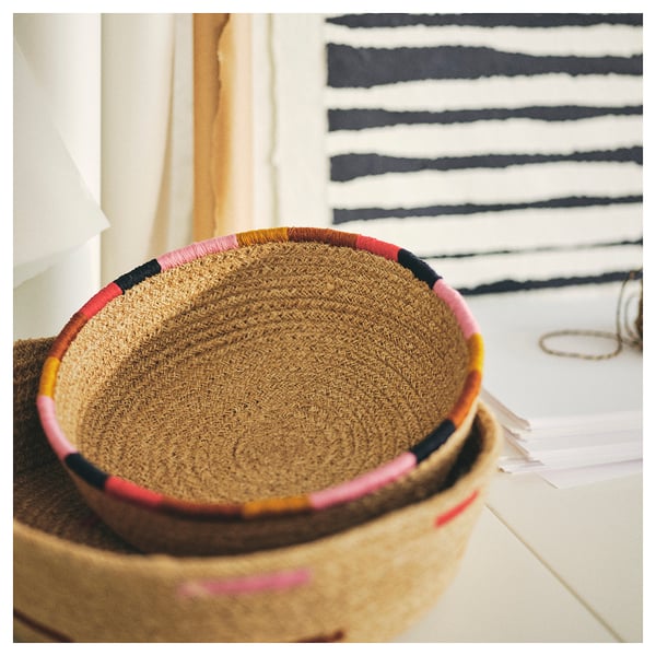 MÄVINN basket, jute, 22 cm