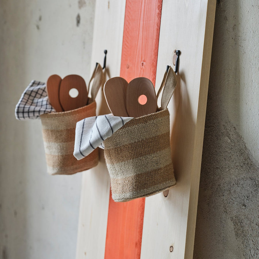 MÄVINN storage basket, jute, 12x12 cm