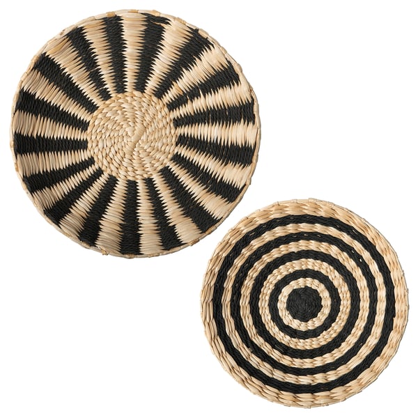 MÄVINN wall decoration, set of 2, banana fibre handmade