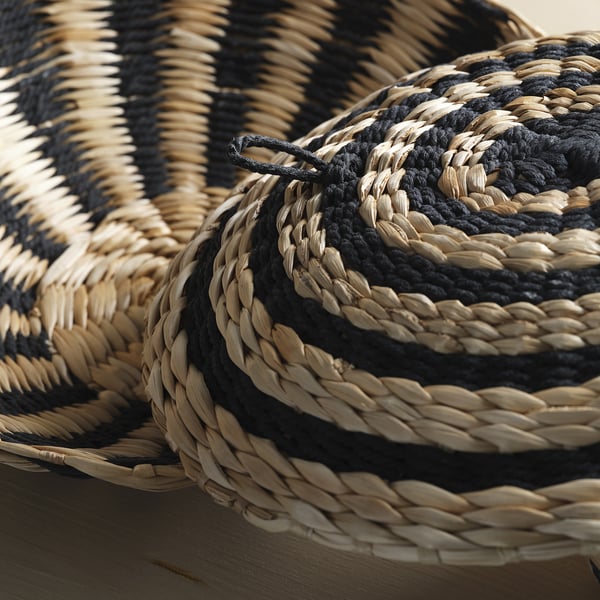 MÄVINN wall decoration, set of 2, banana fibre handmade