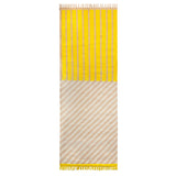 MÄVINN rug, flatwoven, yellow/stripe pattern, 70x200 cm