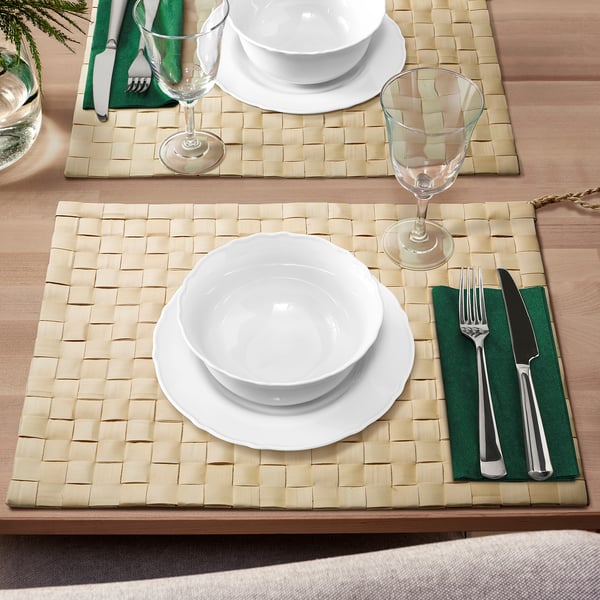 MÄVINN place mat, handmade, 44x34 cm
