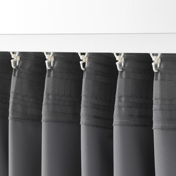 Ikea MAJGULL - Blackout curtain, 2 sheets, gray,145x300 cm