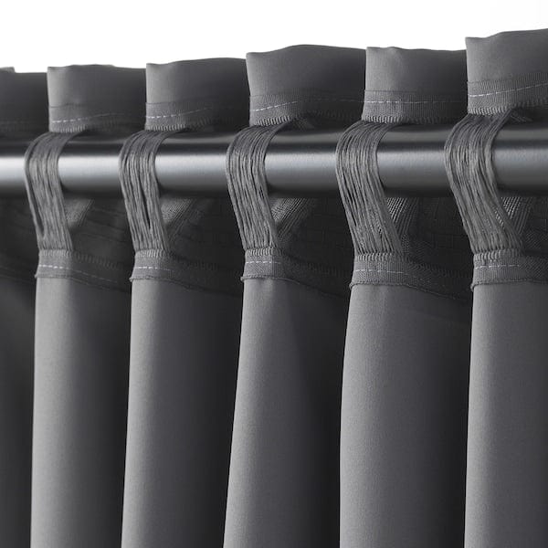 Ikea MAJGULL - Blackout curtain, 2 sheets, gray,145x300 cm