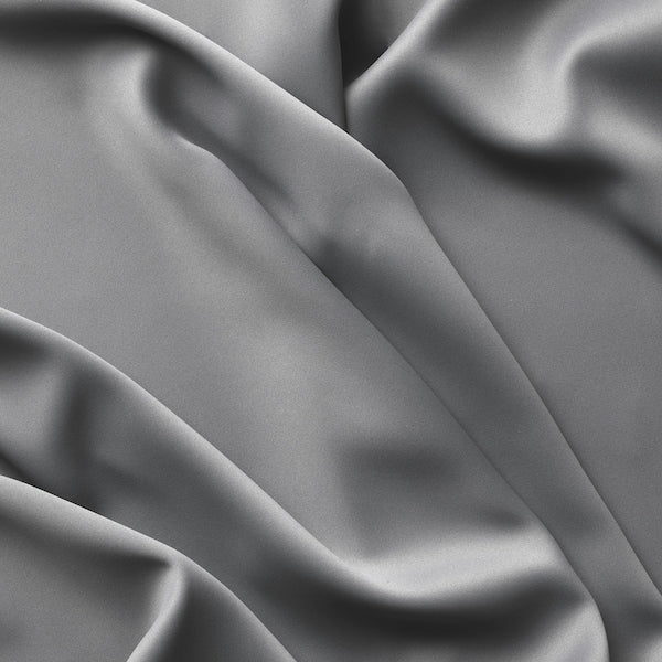 MAJGULL block-out curtains, 1 pair, grey/with heading tape, 145x300 cm