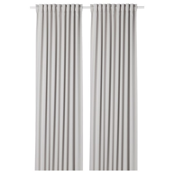 Ikea MAJGULL Semi-darkening curtains, 1 pair - light gray 145x300 cm , 145x300 cm