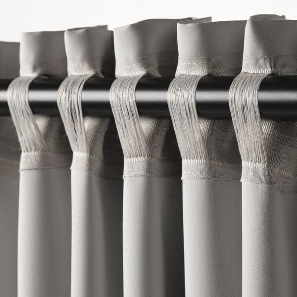 Ikea MAJGULL Semi-darkening curtains, 1 pair - light gray 145x300 cm , 145x300 cm