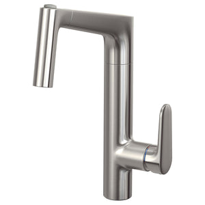 MAJSJÖN kitchen mixer tap pull out w spray, stainless steel colour