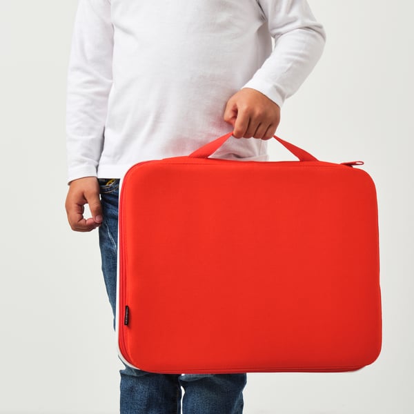 MÅLA portable drawing case, red, 35x27 cm