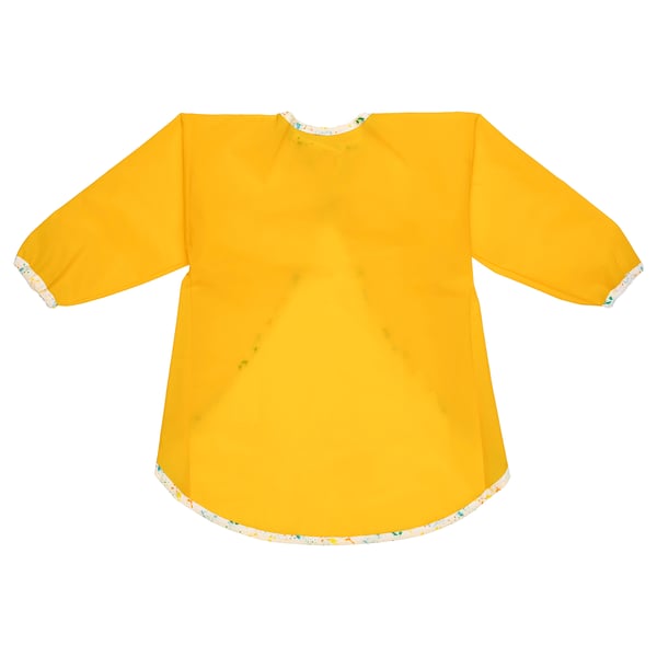 MÅLA apron with long sleeves, yellow, 61x42 cm