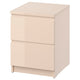 MALM chest of 2 drawers, light orange/high-gloss, 40x55 cm