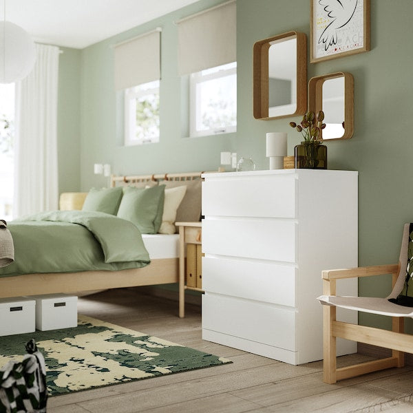 MALM chest of 4 drawers, white, 80x100 cm