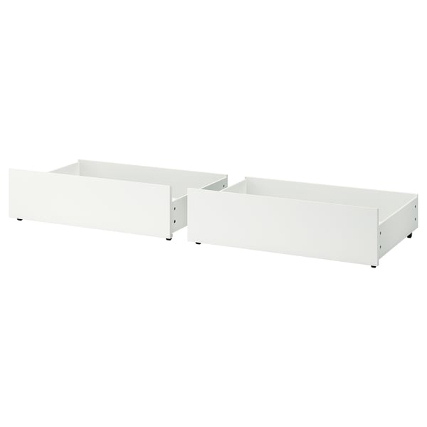 MALM bed storage box for high bed frame, white, 200x97 cm, 2 pack
