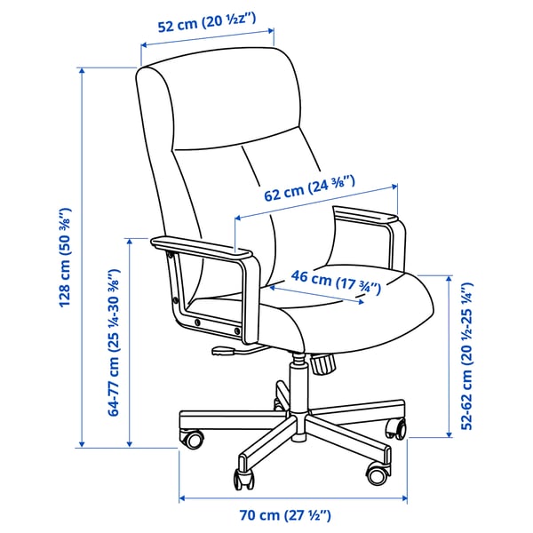 MALM/MILLBERGET / BILLY/OXBERG desk and storage combination, and swivel chair white/beige
