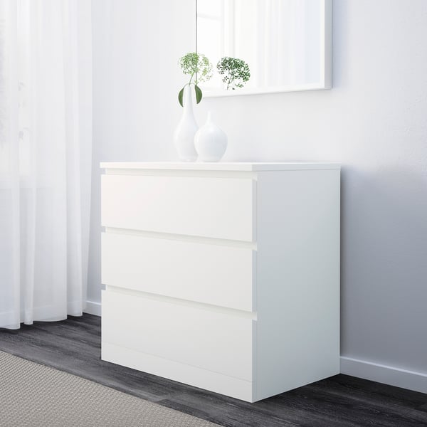MALM bedroom furniture, set of 2, white