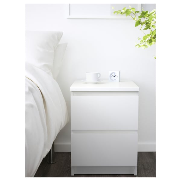MALM bedroom furniture, set of 4, white, 140x200 cm