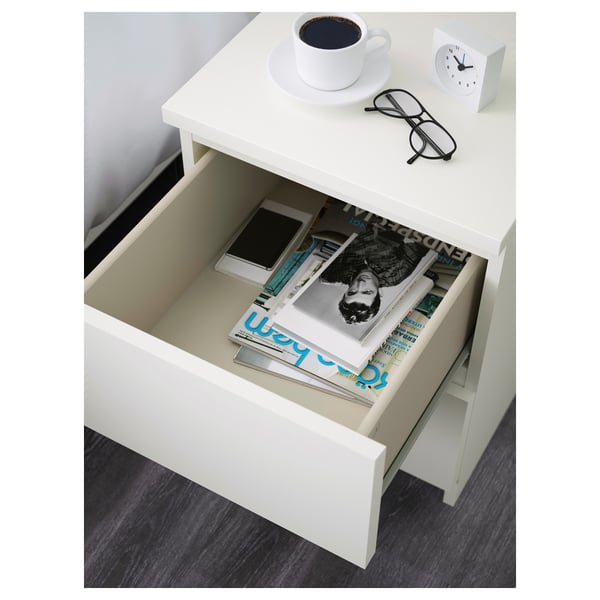 MALM bedroom furniture, set of 4, white, 140x200 cm